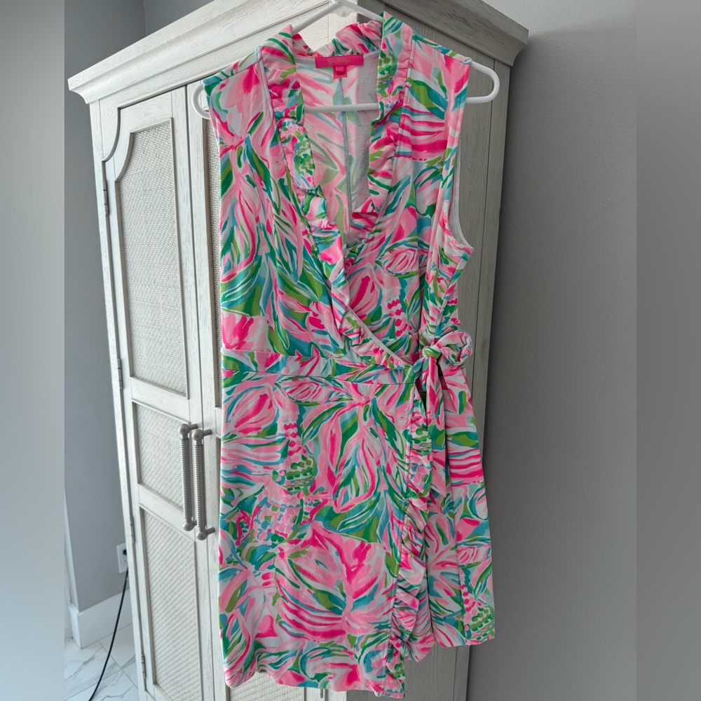 Lilly Pulitzer Pink and Green Patterned Dress
